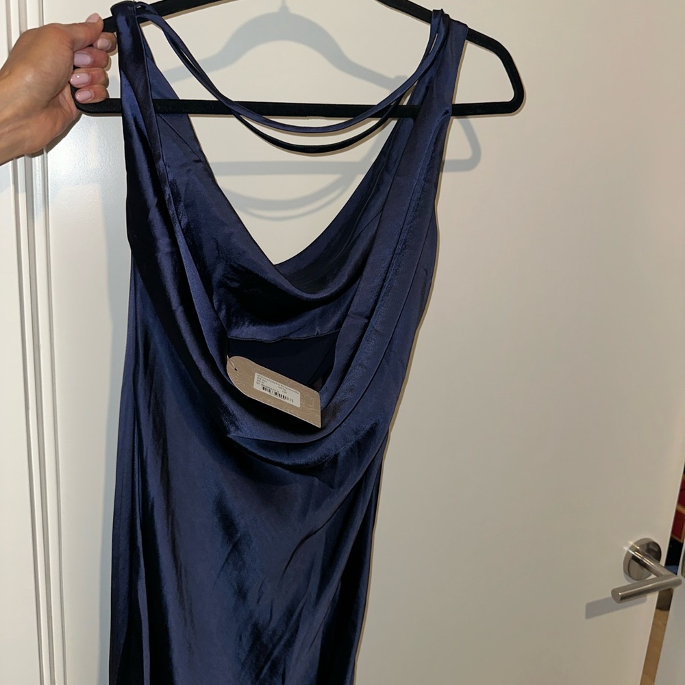 Meshki Navy Cowl Neck Midi Dress - Picture 3 of 5